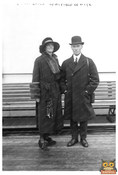 1920s British Naval Leader & His Elegant Spouse
