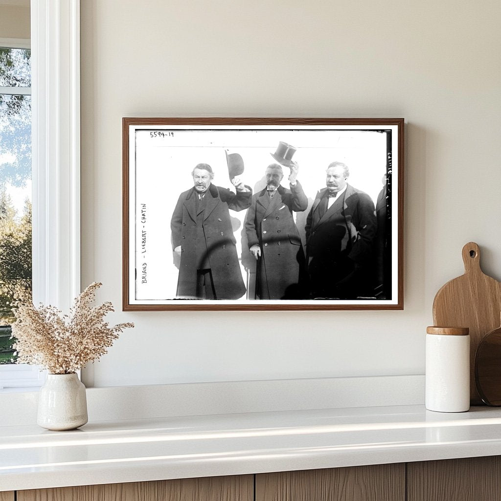 1921 Political Leaders Summit: Briand, Liebert, and Chatin