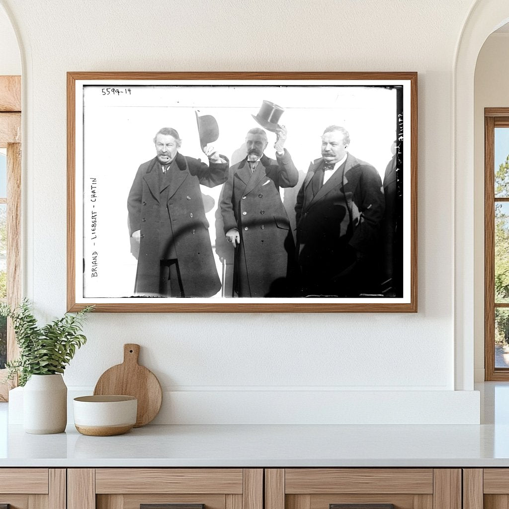 1921 Political Leaders Summit: Briand, Liebert, and Chatin