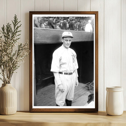 1922 Brooklyn Baseball Star C.E. Mitchell in Action