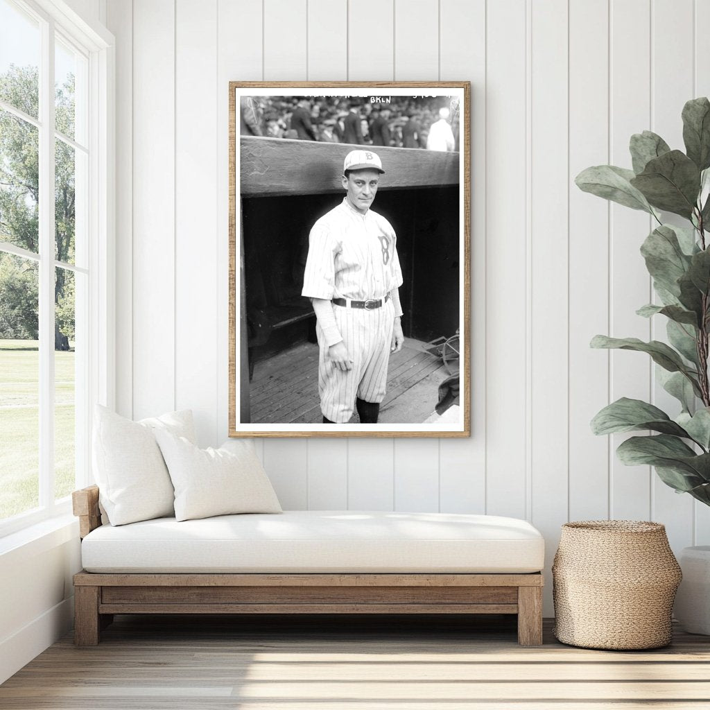 1922 Brooklyn Baseball Star C.E. Mitchell in Action