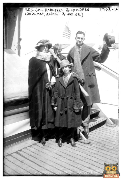 1920s Family Portrait: Mrs. Kornfeld & Children