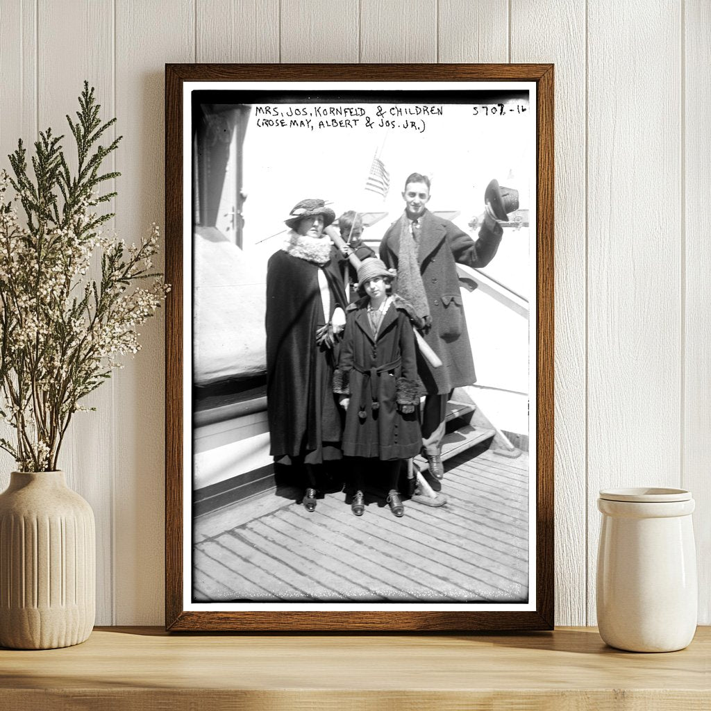 1920s Family Portrait: Mrs. Kornfeld & Children
