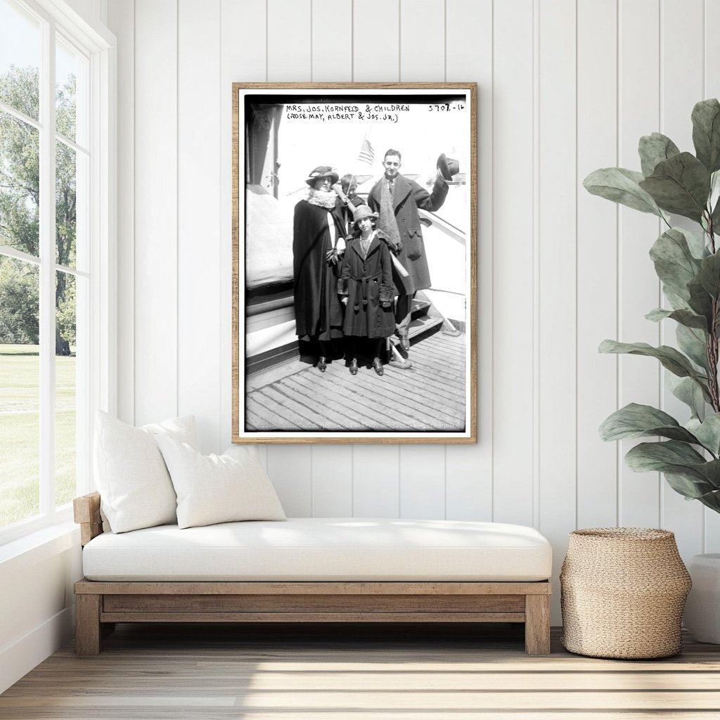 1920s Family Portrait: Mrs. Kornfeld & Children