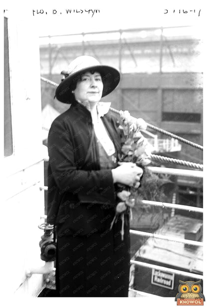 1920s Portrait of Flo B. Wilscam in Glass Negative