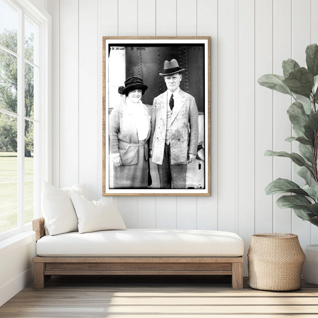 1922 Portrait of a Couple in Early 20th Century Life