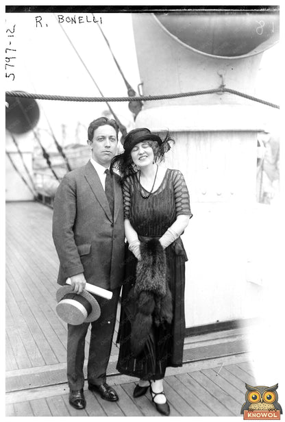 1920s Vintage Portrait of R. Bonelli in Historical Context