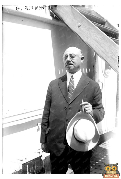 1920s Glass Negative of Influential American Financier