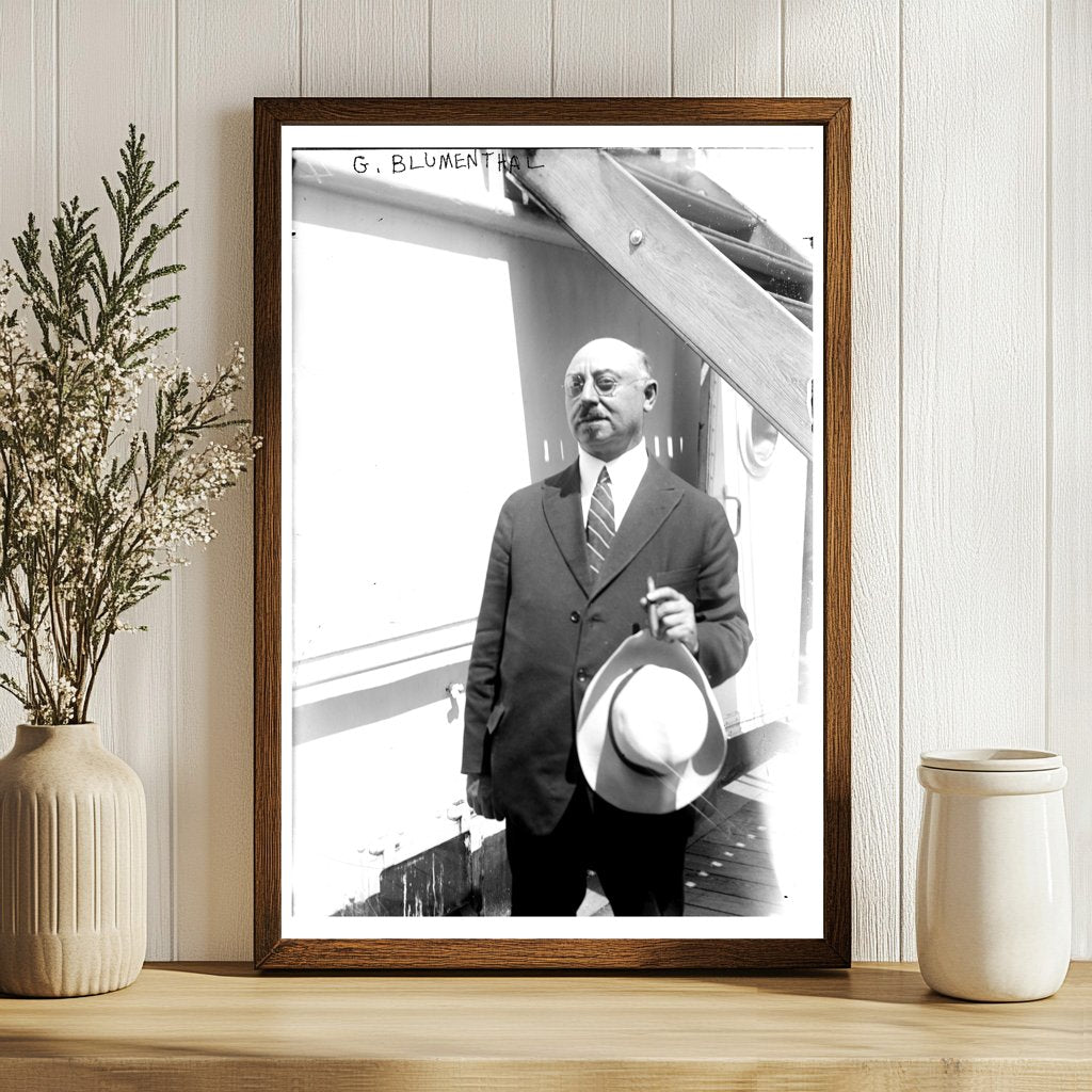 1920s Glass Negative of Influential American Financier