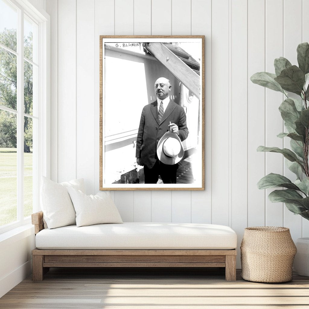 1920s Glass Negative of Influential American Financier