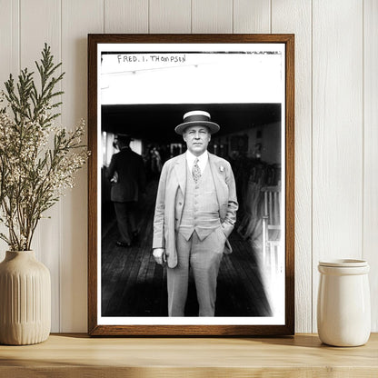 1922 Portrait of Prominent Businessman Fred I. Thompson