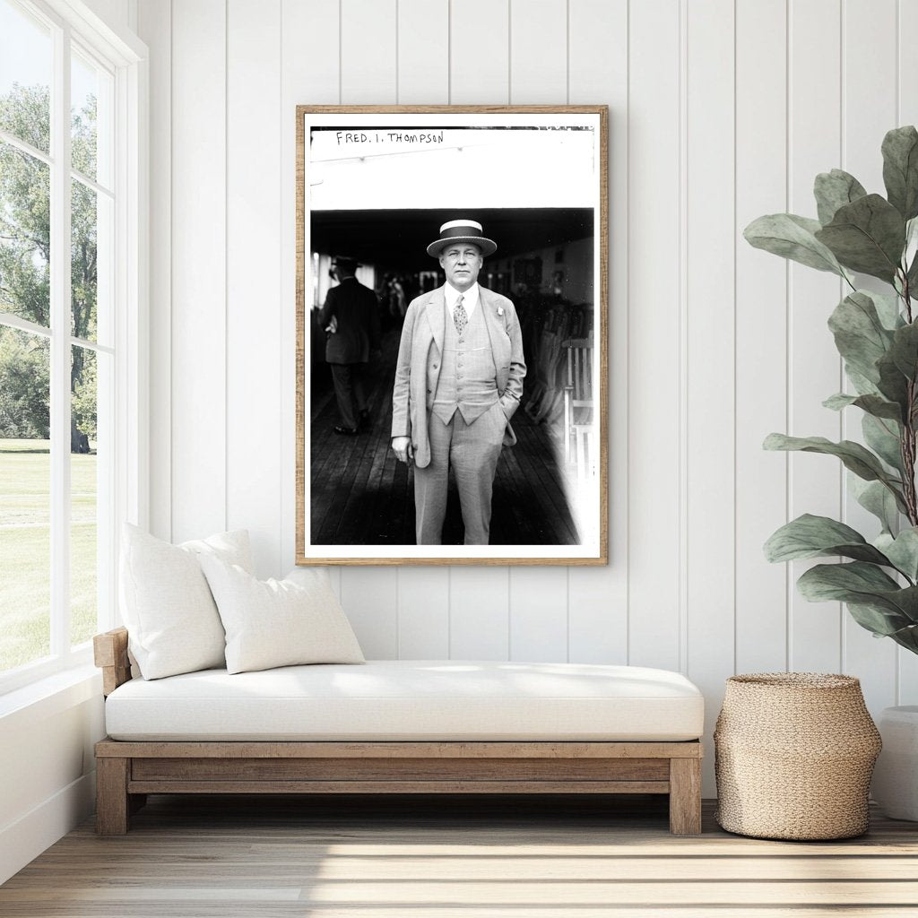 1922 Portrait of Prominent Businessman Fred I. Thompson