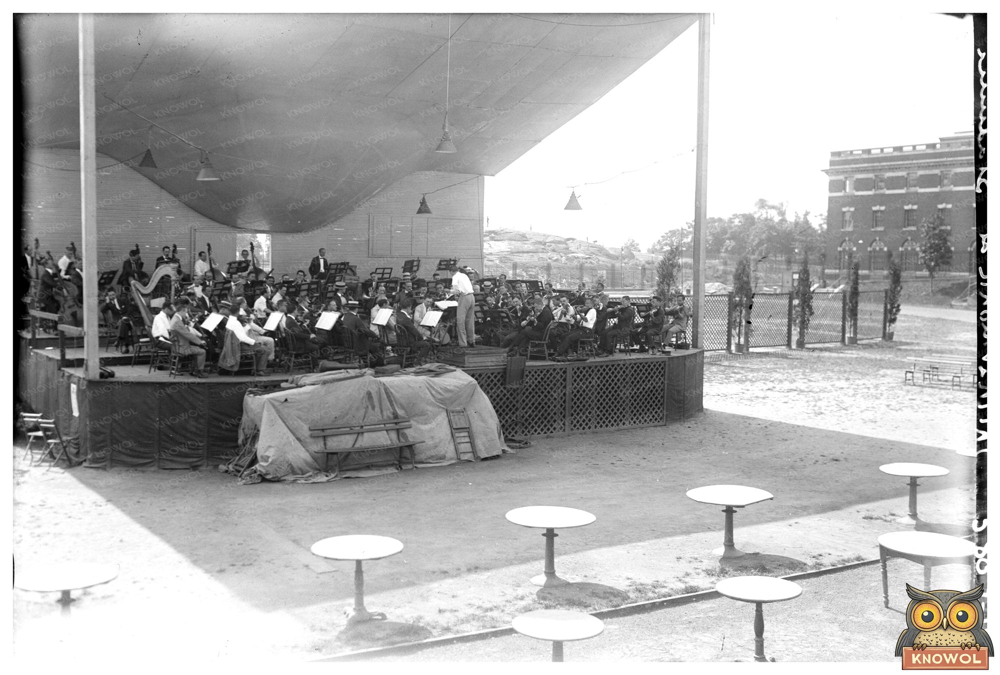 1922 Outdoor Philharmonic Concert Captured in Stadium
