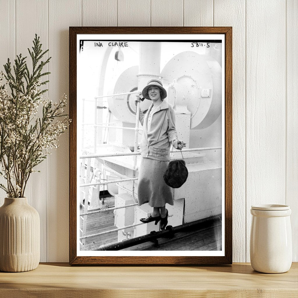 1922 Portrait of Ina Claire: Iconic American Actress