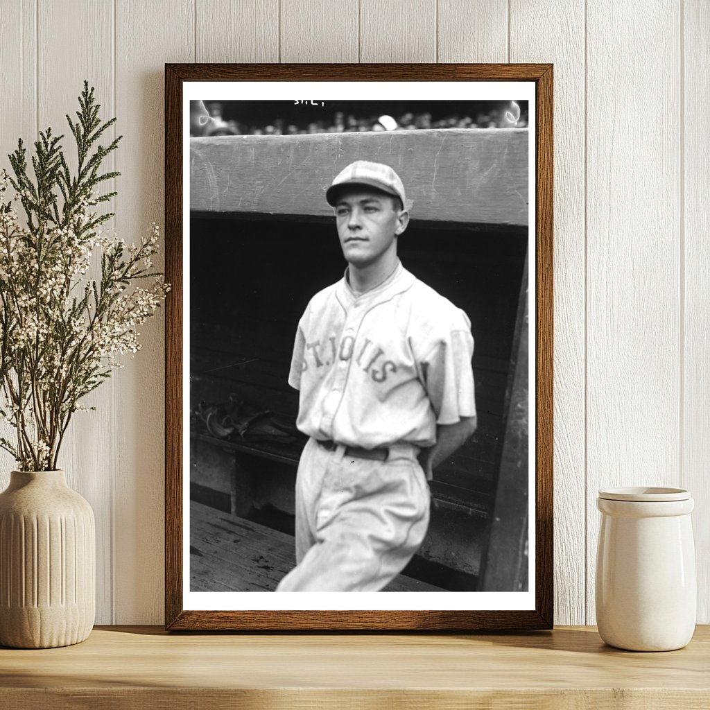 1922 St. Louis Baseball Star: Hub Pruett in Action
