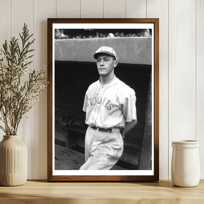 1922 St. Louis Baseball Star: Hub Pruett in Action