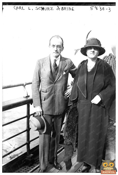 1920s Wedding Bliss: A Prominent Couples Portrait