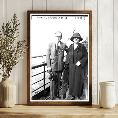 1920s Wedding Bliss: A Prominent Couples Portrait