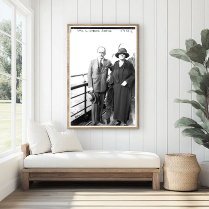 1920s Wedding Bliss: A Prominent Couples Portrait