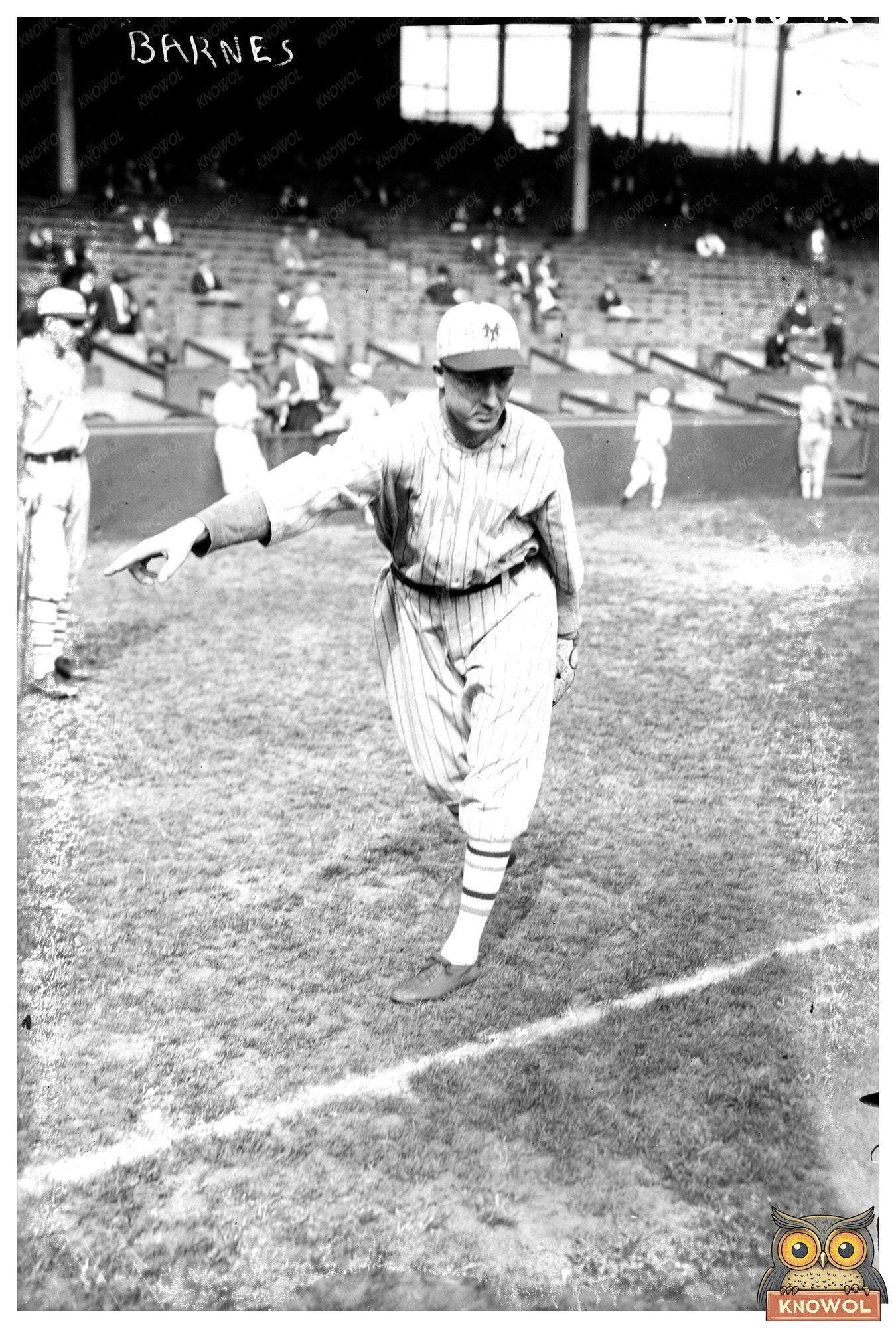 1922 New York NL Pitcher Portrait: Jesse Barnes