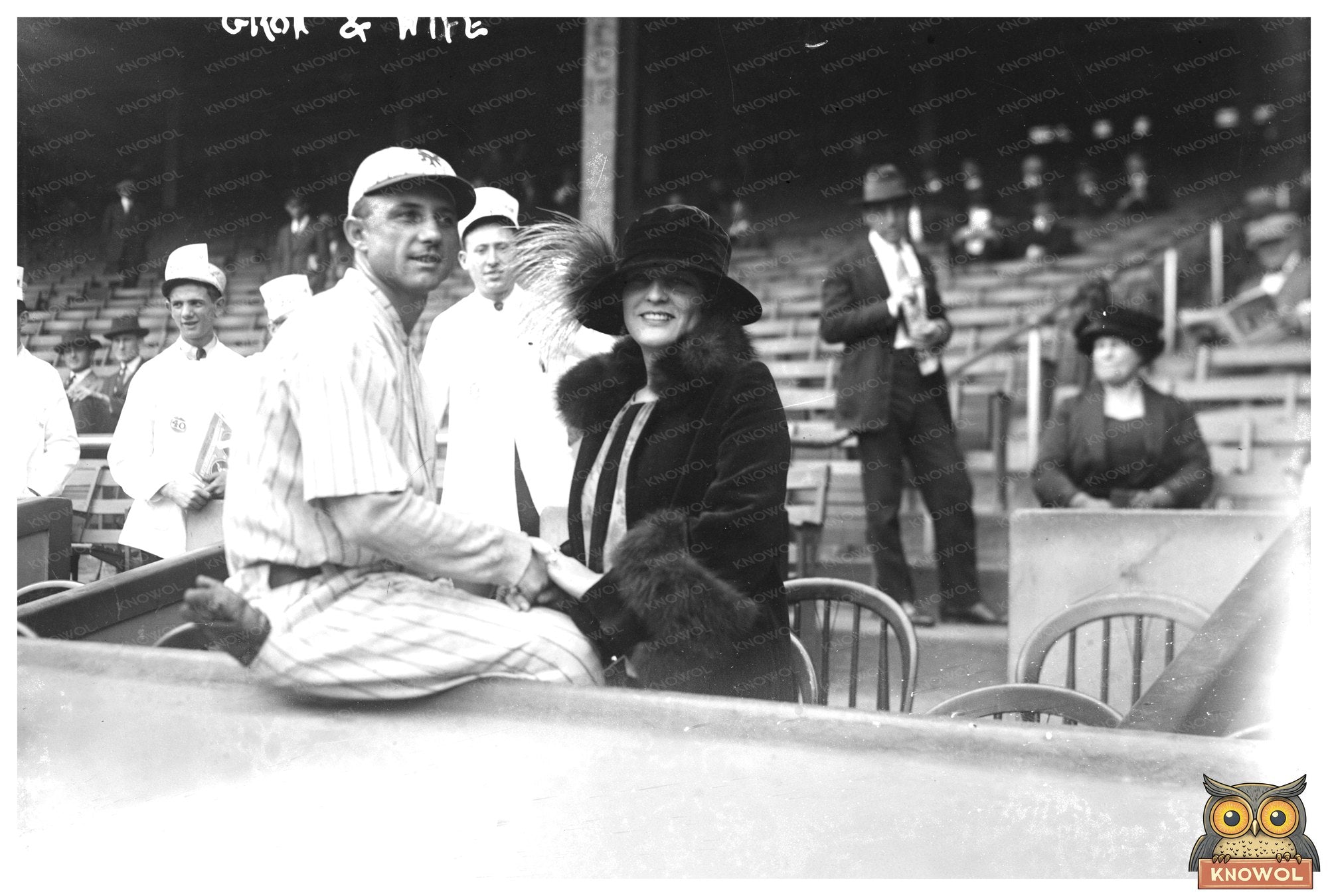 1922 Portrait of a Baseball Couple in New York