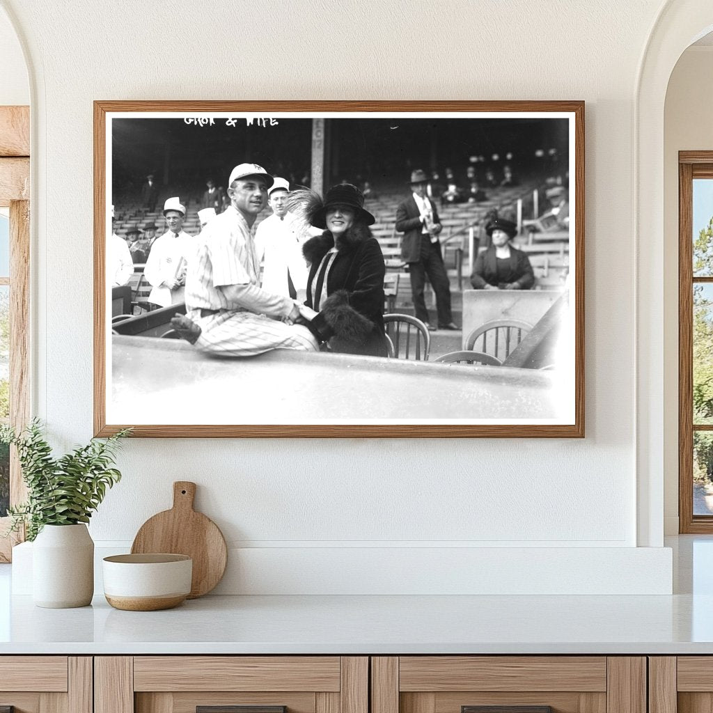 1922 Portrait of a Baseball Couple in New York
