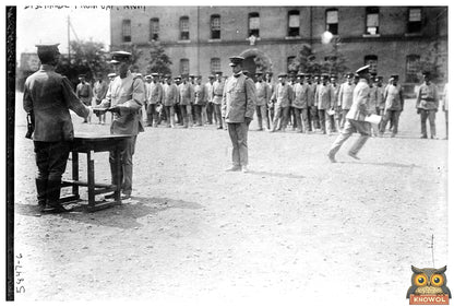 1920s Japanese Army Discharge Ceremony Moment