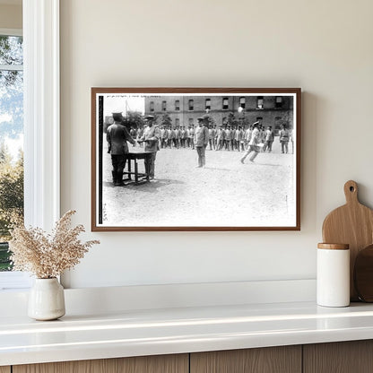 1920s Japanese Army Discharge Ceremony Moment