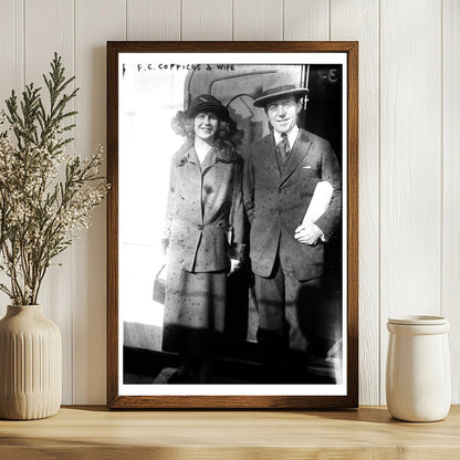 1922 Vintage Portrait of a Distinguished Couple