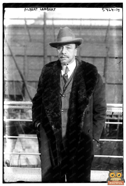 1922 Portrait of Businessman Albert Lambert - Glass Negative