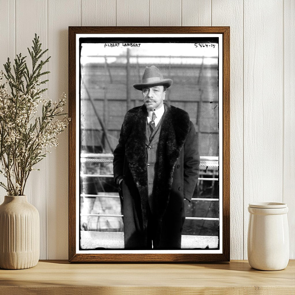 1922 Portrait of Businessman Albert Lambert - Glass Negative
