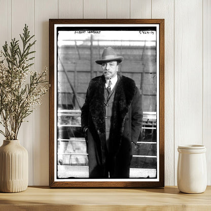 1922 Portrait of Businessman Albert Lambert - Glass Negative
