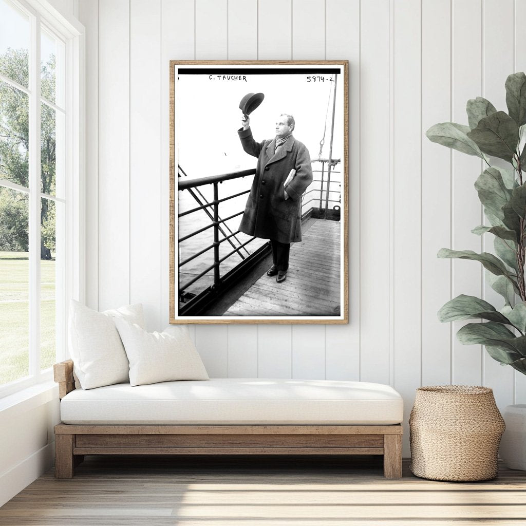 1920s Portrait of C. Taucher: A Glimpse into History