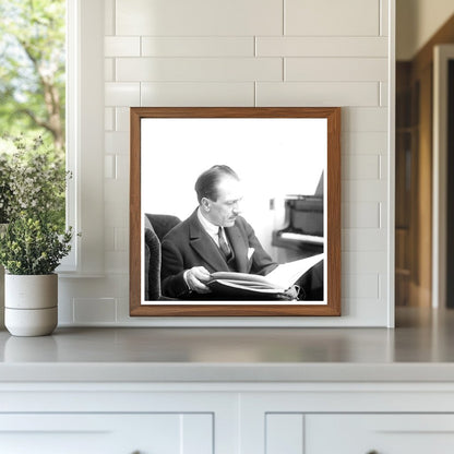 1920s Era Portrait: Elegant Figure in Historical Context