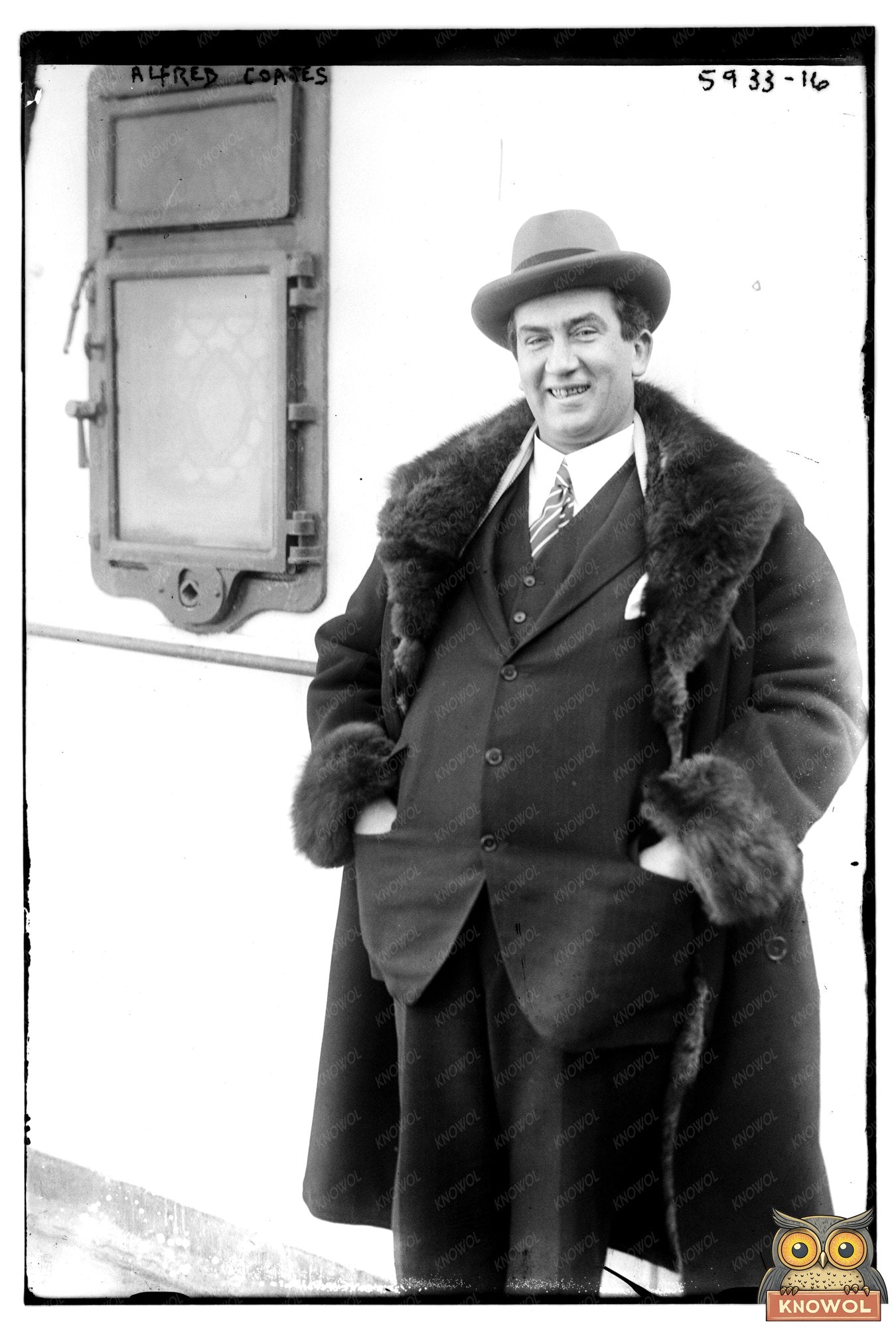 1920s Glass Negative of Prominent Historical Figure