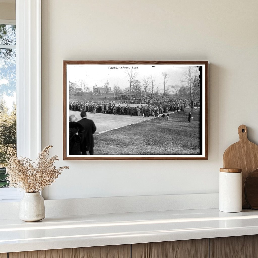 1920s Central Park Tennis: A Glimpse of Vibrant Play