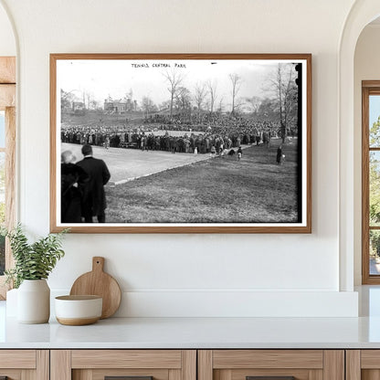 1920s Central Park Tennis: A Glimpse of Vibrant Play