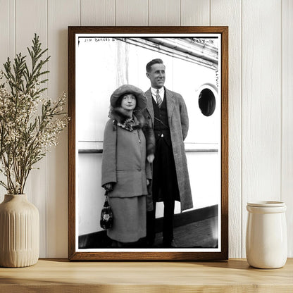 1920s Golf Icon and Spouse: A Timeless Portrait