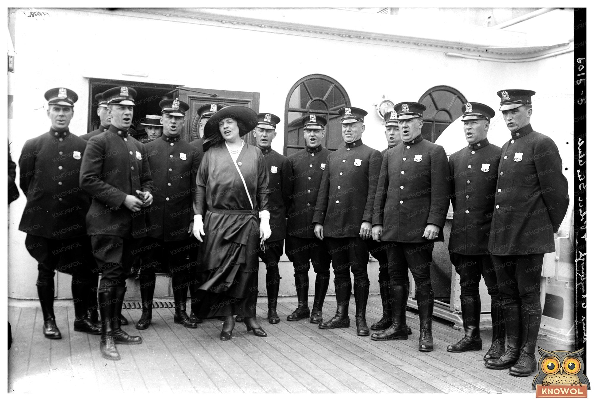 1920s Police Glee Club with Alma Clayburgh