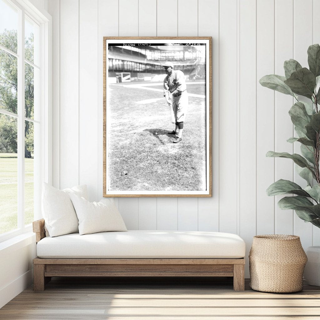 1923 Cincinnati Baseball Star Rube Benton Portrait