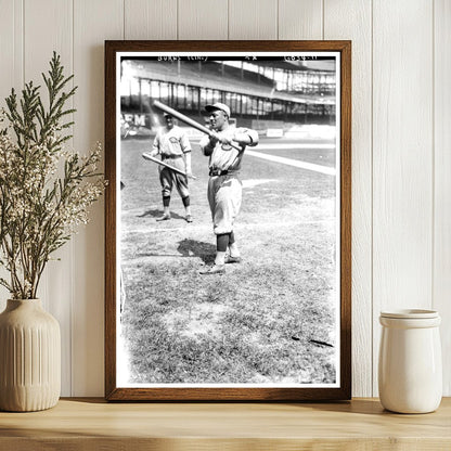 1923 Cincinnati Reds Outfielder in Action