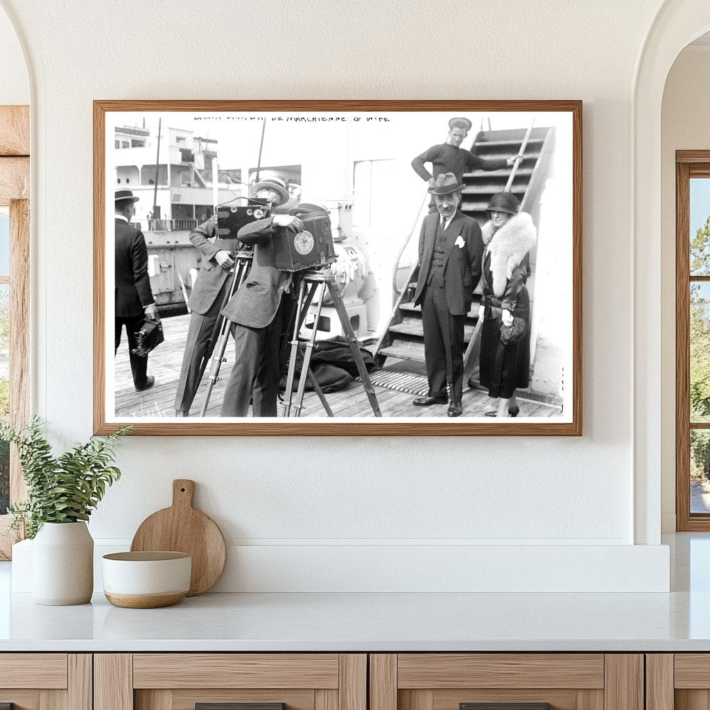 1920s Elegance: Baron and Baroness in Historic Portrait