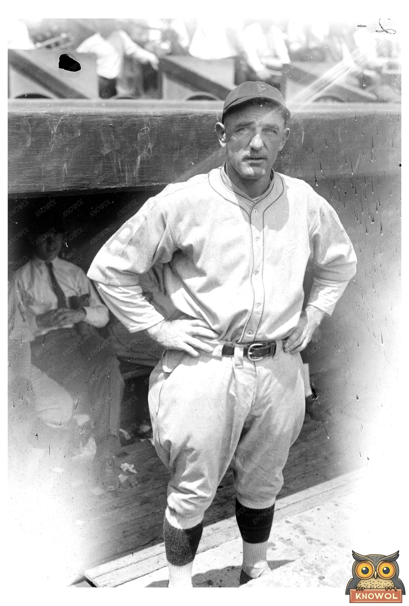 1923 Vintage Pittsburgh Baseball Player Action Shot
