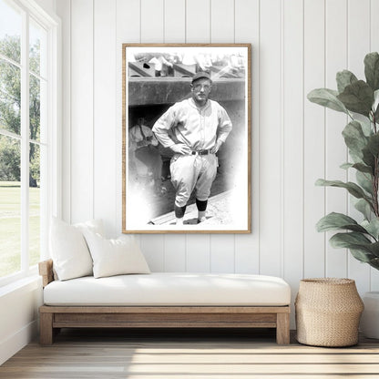 1923 Vintage Pittsburgh Baseball Player Action Shot