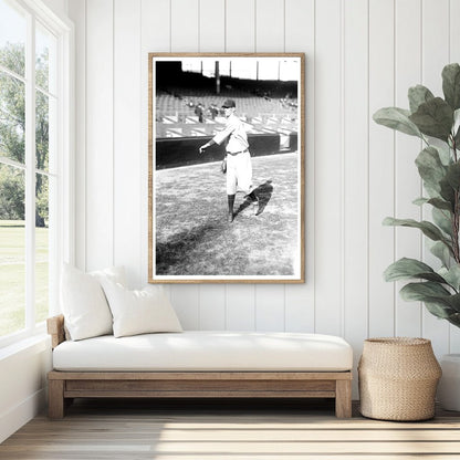 1923 Baseball Legend R.M. Graves in Action