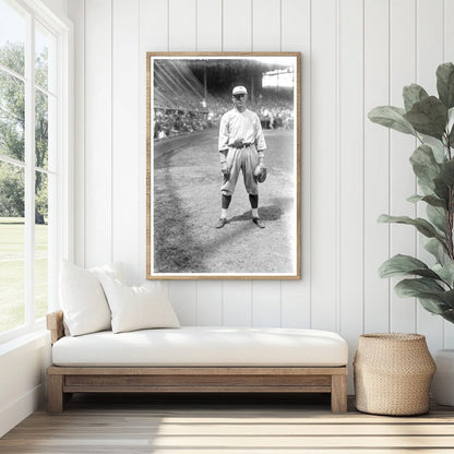 1921 New York Yankees Baseball Star in Action