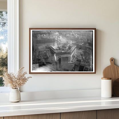 Timeless New York Courthouse in Vintage Glass Photo