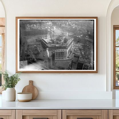 Timeless New York Courthouse in Vintage Glass Photo