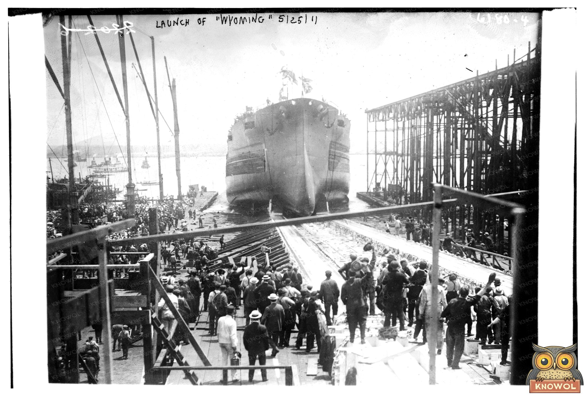 Historic Launch of the Steamboat Wyoming, 1911
