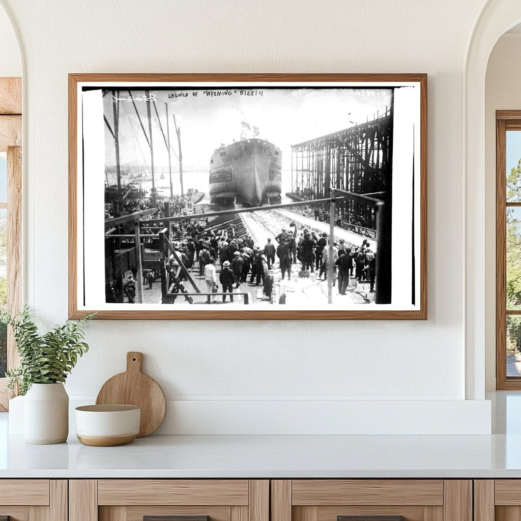 Historic Launch of the Steamboat Wyoming, 1911